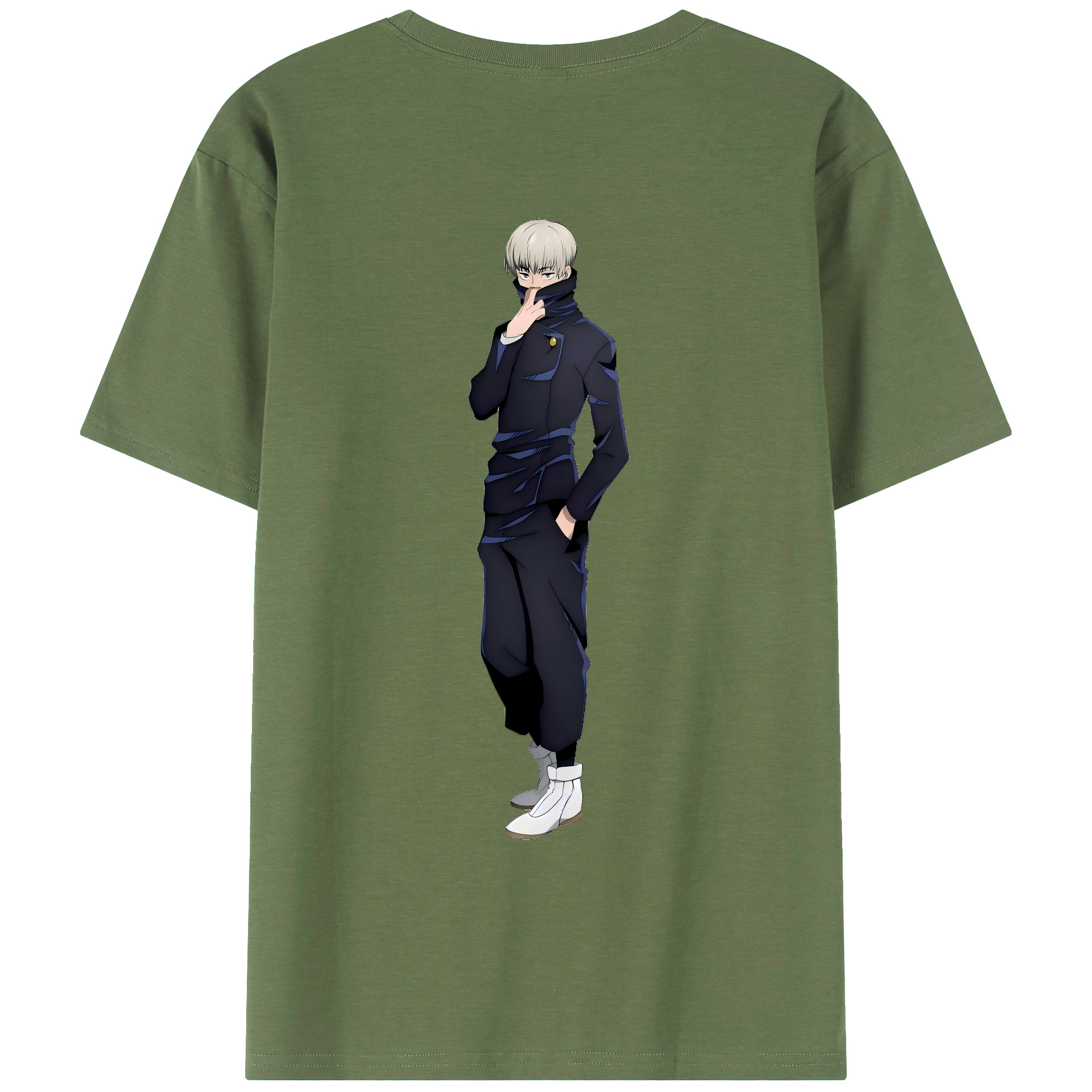 （画像用） 呪術廻戦 Jujutsu Kaisen 綿100％ メンズ半袖Tシャツ（バックプリント） 通気性